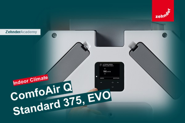 Zehnder ventilation units ComfoAir Q, Standard 375, EVO
